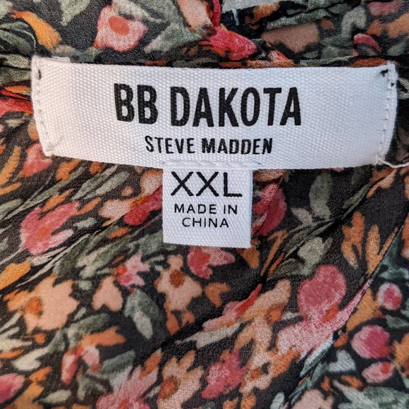BB Dakota Steve Madden Chiffon Floral Lightweight Flowy Dress Size XXL NWT - Picture 7 of 9